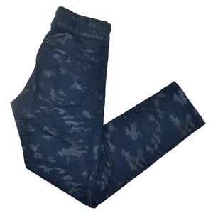 FLOG Women's Cotton Blend Drawstring Pull On Casual Pants SIZE 24 Blue‎ Camo